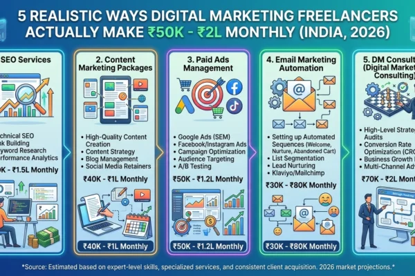 5 Ways Freelance Digital Marketers Earn in India 2026